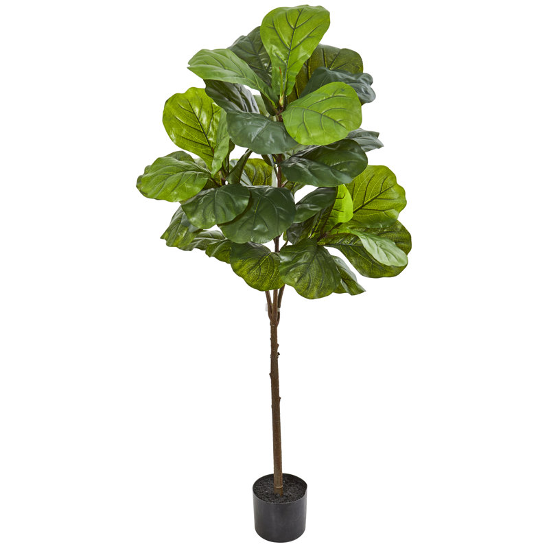 Artificial Fiddle Leaf Fig Tree in Pot & Reviews Joss & Main